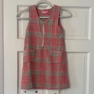 Plaid Sleeveless Dress with Zipper
